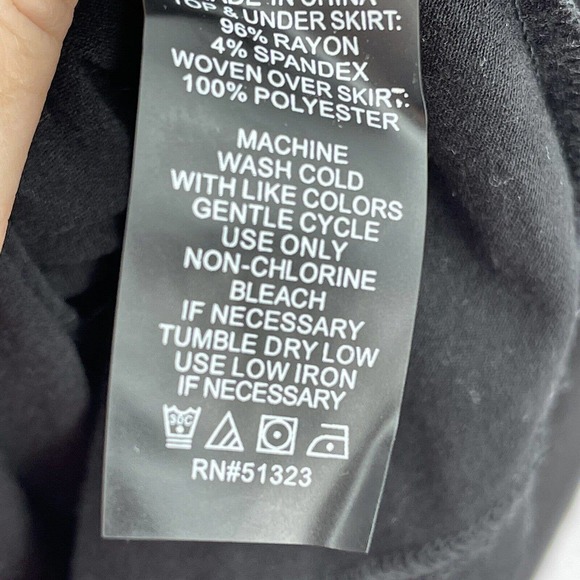 Vince Camuto Maxi Tank Dress Womens Sz Large Black Sheer Overlay Stretch Slits - Picture 7 of 10